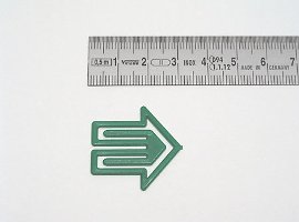 date indicator, arrow, green,