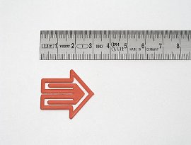 Datumsreiter, Pfeil, rot, Pfeilbreite: mm