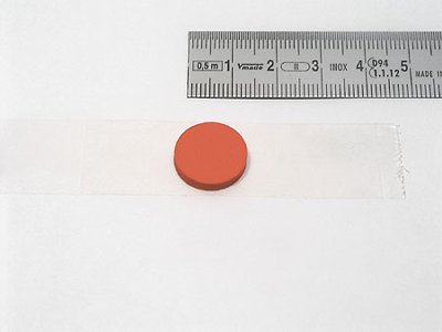 cd-button red, self- adhesive