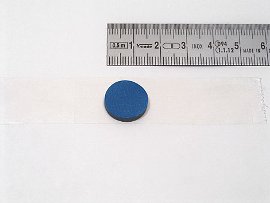 cd-button blue, self-adhesive