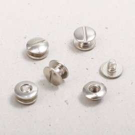Book binding screws nickel-plated, silver color