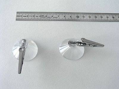 suction cups w/ alligator clip