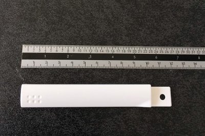Flügel-Klemmprofil weiss, 117mm lang