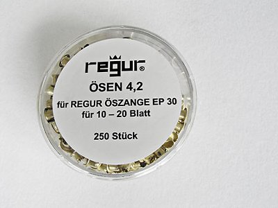 Ösen Typ 4,2, vermessingt, für Loch- und Ösenzange