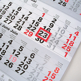 Datumsweiser für 3-Monatskalender, Datumsreiter